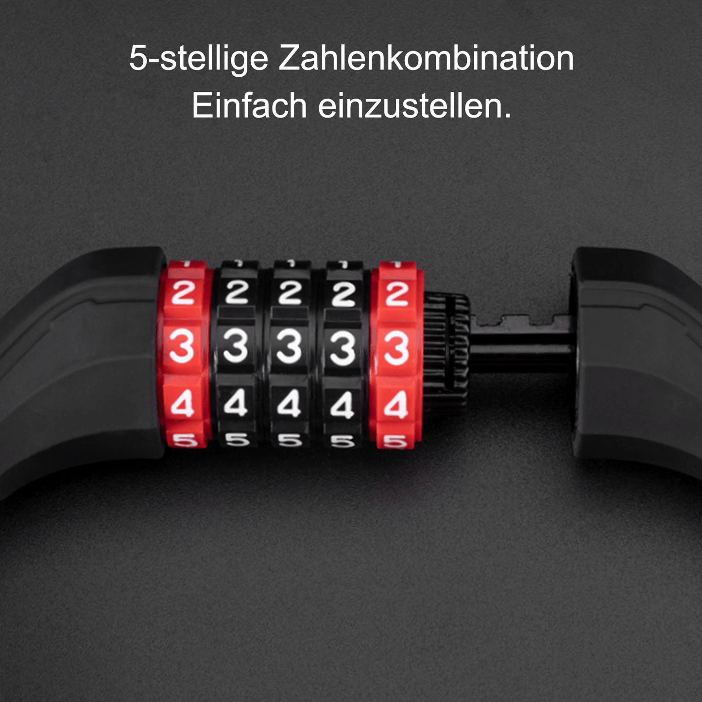 Fahrradschloss mit 5-stelligem Zahlencode aus PVC und Stahl ROCKBROS