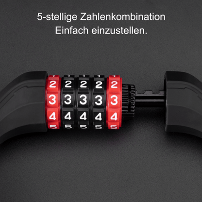Fahrradschloss mit 5-stelligem Zahlencode aus PVC und Stahl ROCKBROS