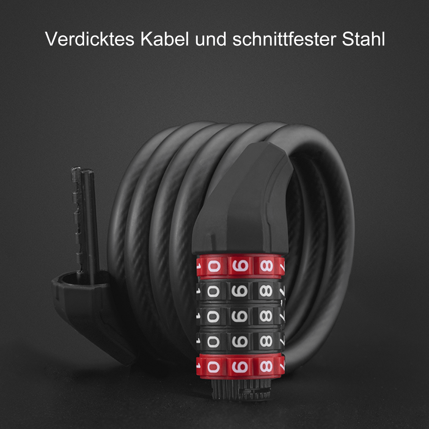 Fahrradschloss mit 5-stelligem Zahlencode aus PVC und Stahl ROCKBROS