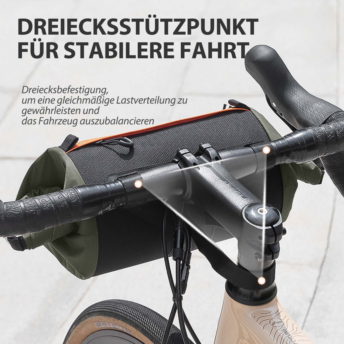 ROCKBROS Fahrradtasche Lenkertasche Aufbewahrungstasche mit Schultergurt