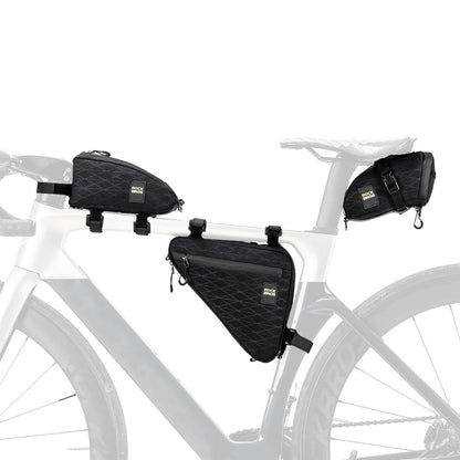 Fahrradtasche Set Rahmentasche*2+Satteltasche*1 mit Verstellbarer Schultergurt 1,2L ROCKBROS