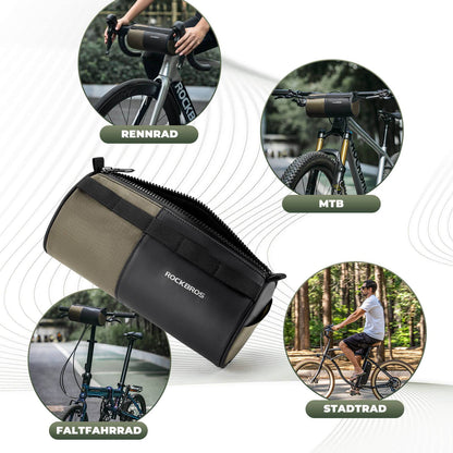 Fahrradtasche Zylindrische Lenkertasche 1,7L mit Schultergurt ROCKBROS