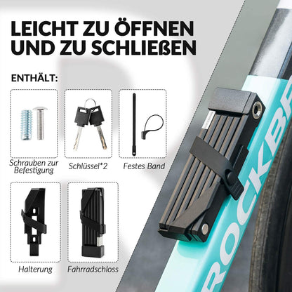 Faltschloss Fahrradschloss mit Halterung ROCKBROS