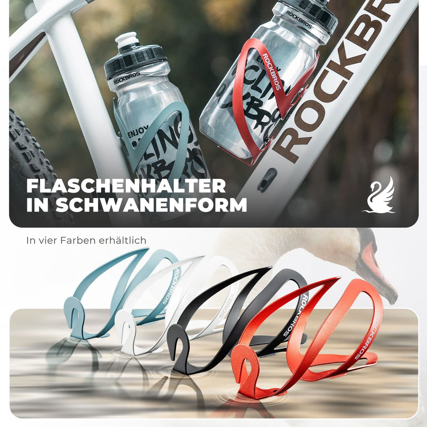 Flaschenhalter Fahrradzubehör Fahrrad Leicht Getränkehalter Befestig ROCKBROS