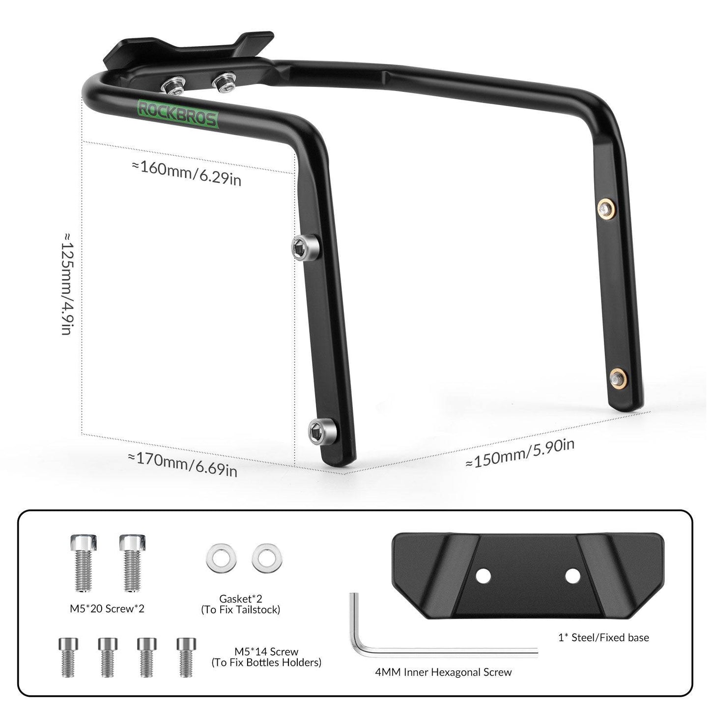 Flaschenhalter & Stabilisator Stütze für Fahrrad Satteltasche ROCKBROS