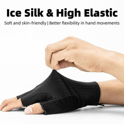 Gel gemusterte Rutschfeste Halbfinger-Reithandschuhe ROCKBROS