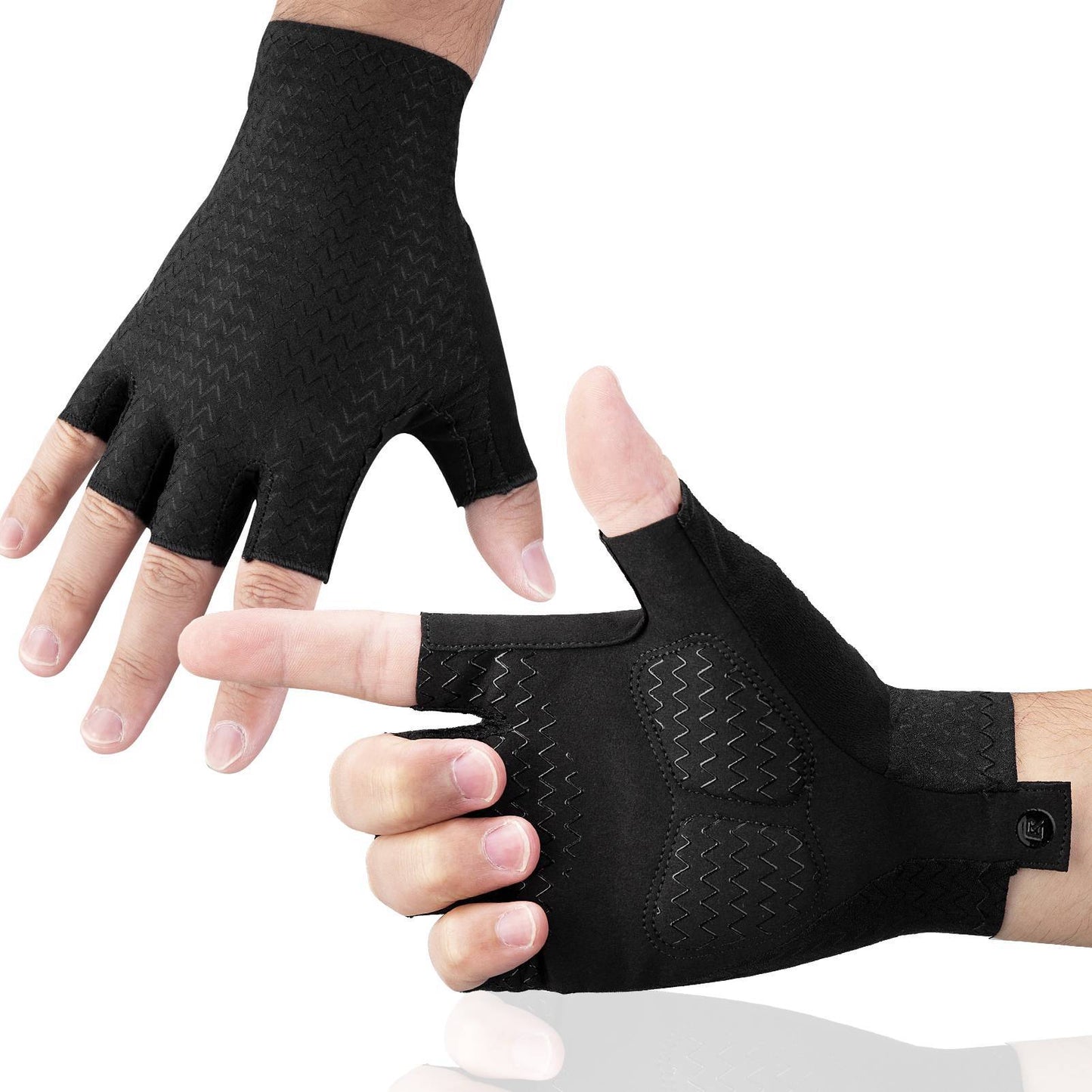Gel gemusterte Rutschfeste Halbfinger-Reithandschuhe ROCKBROS