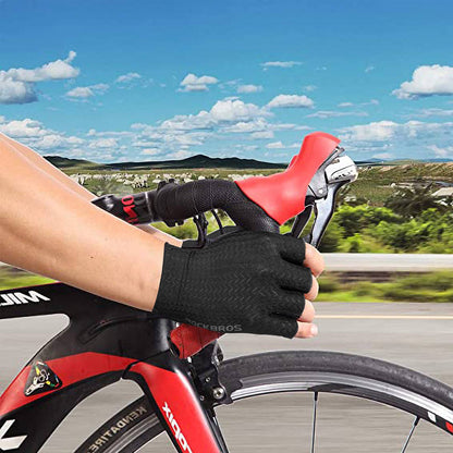 Gel gemusterte Rutschfeste Halbfinger-Reithandschuhe ROCKBROS