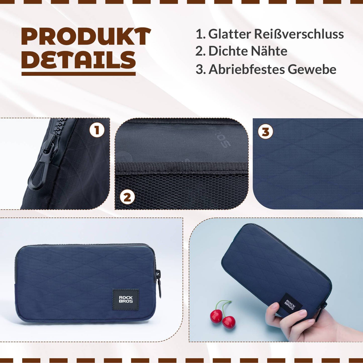 Geldbörse Portemonnaie Geldbeutel Handytasche für Kreditkarte Schlüssel ROCKBROS