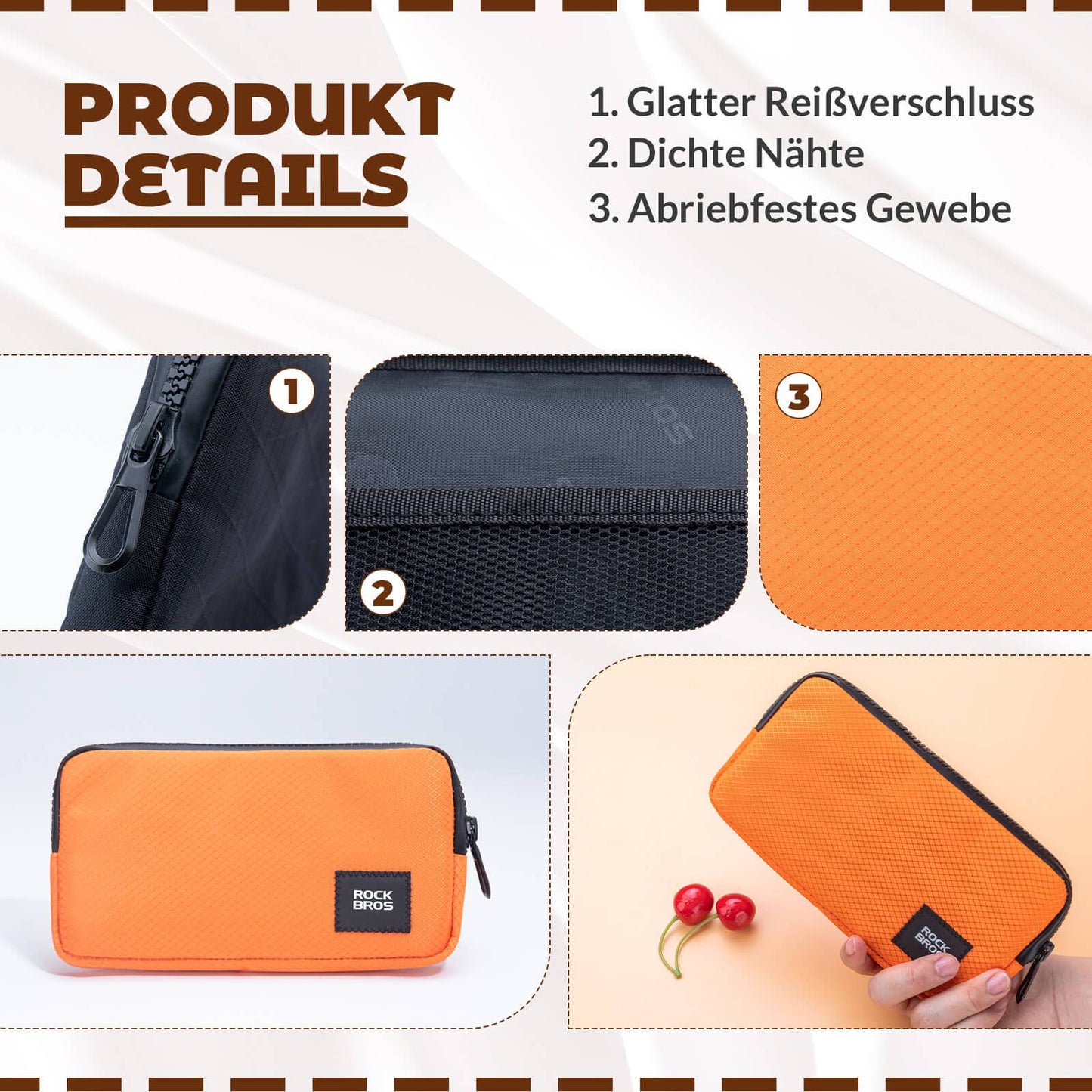 Geldbörse Portemonnaie Geldbeutel Handytasche für Kreditkarte Schlüssel ROCKBROS