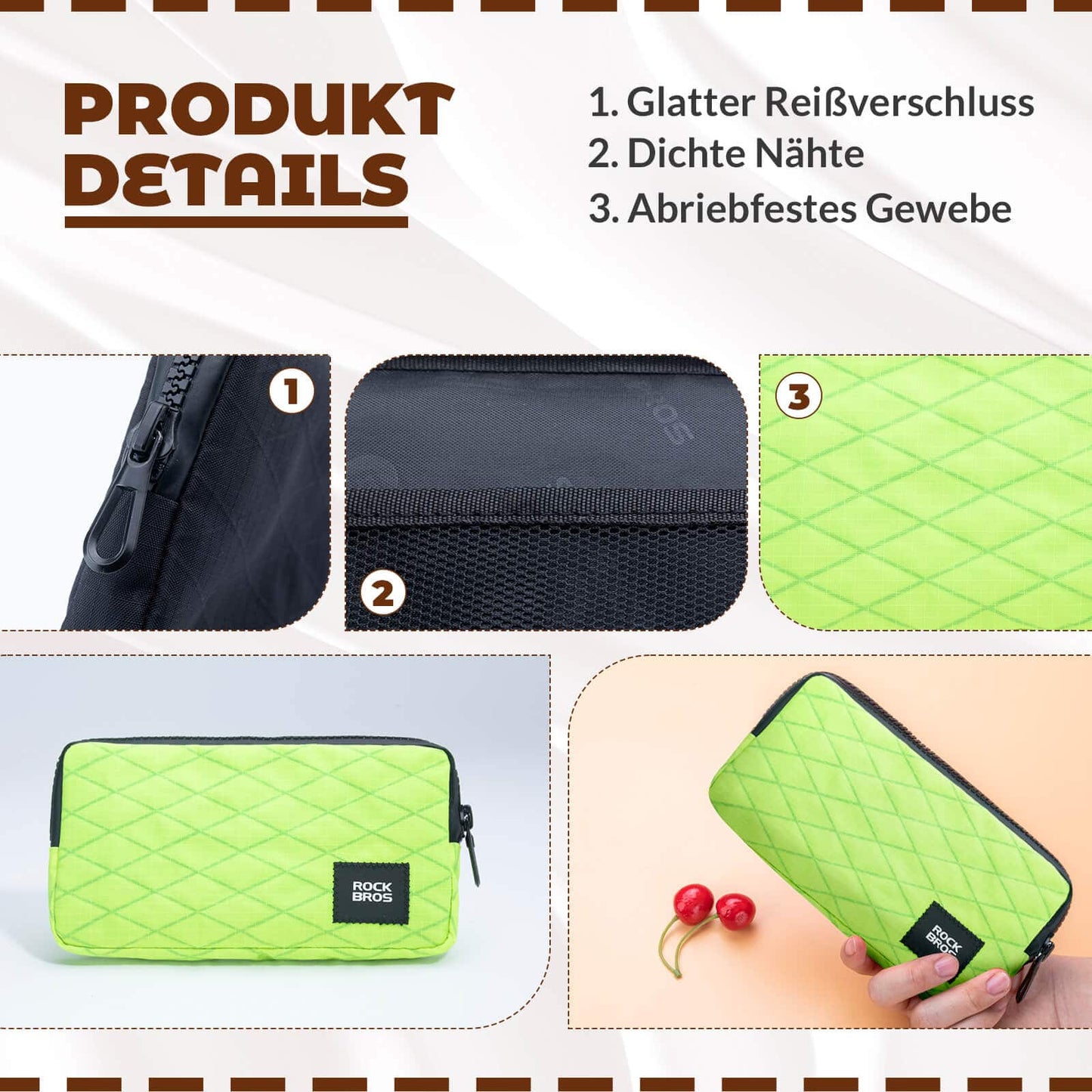 Geldbörse Portemonnaie Geldbeutel Handytasche für Kreditkarte Schlüssel ROCKBROS