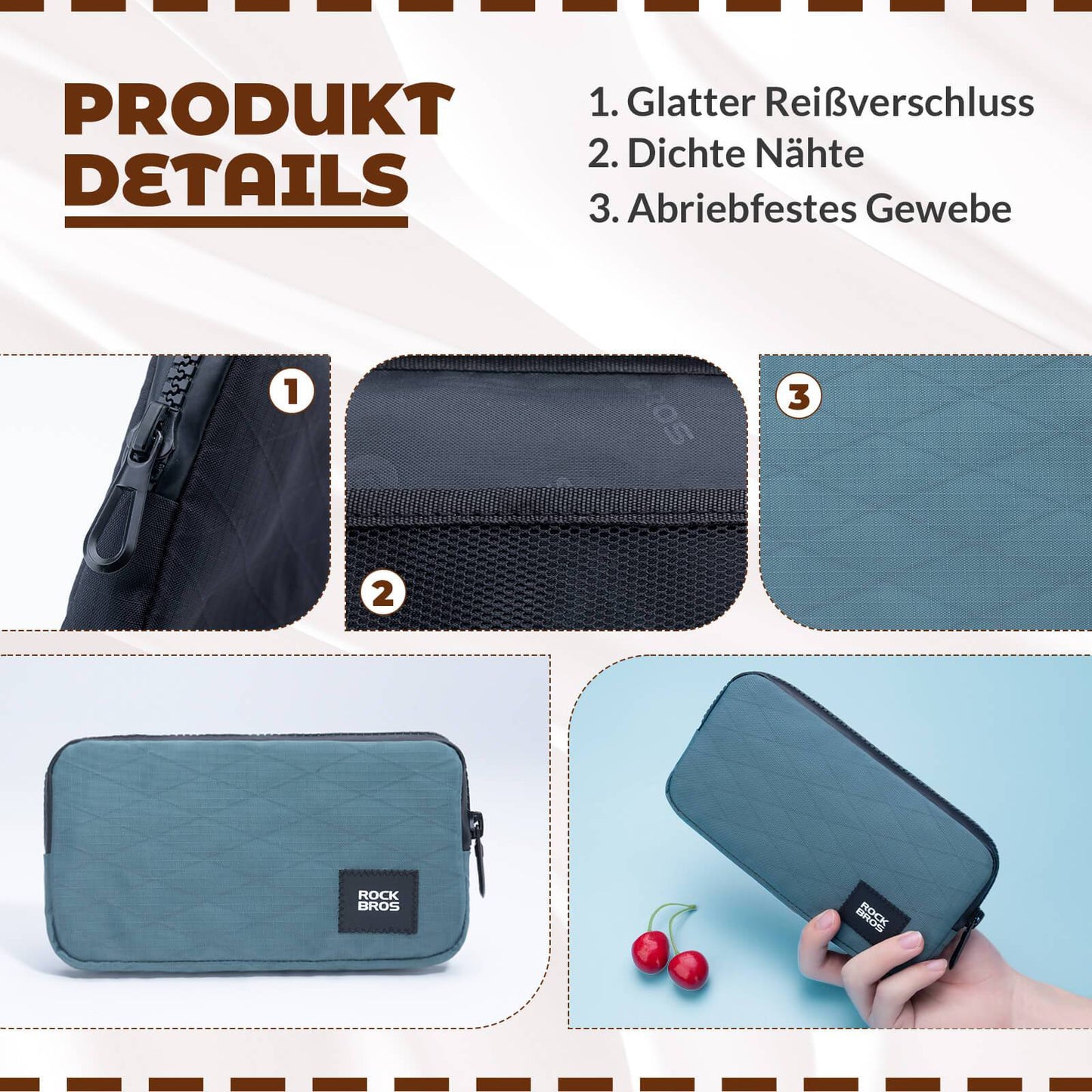 Geldbörse Portemonnaie Geldbeutel Handytasche für Kreditkarte Schlüssel ROCKBROS