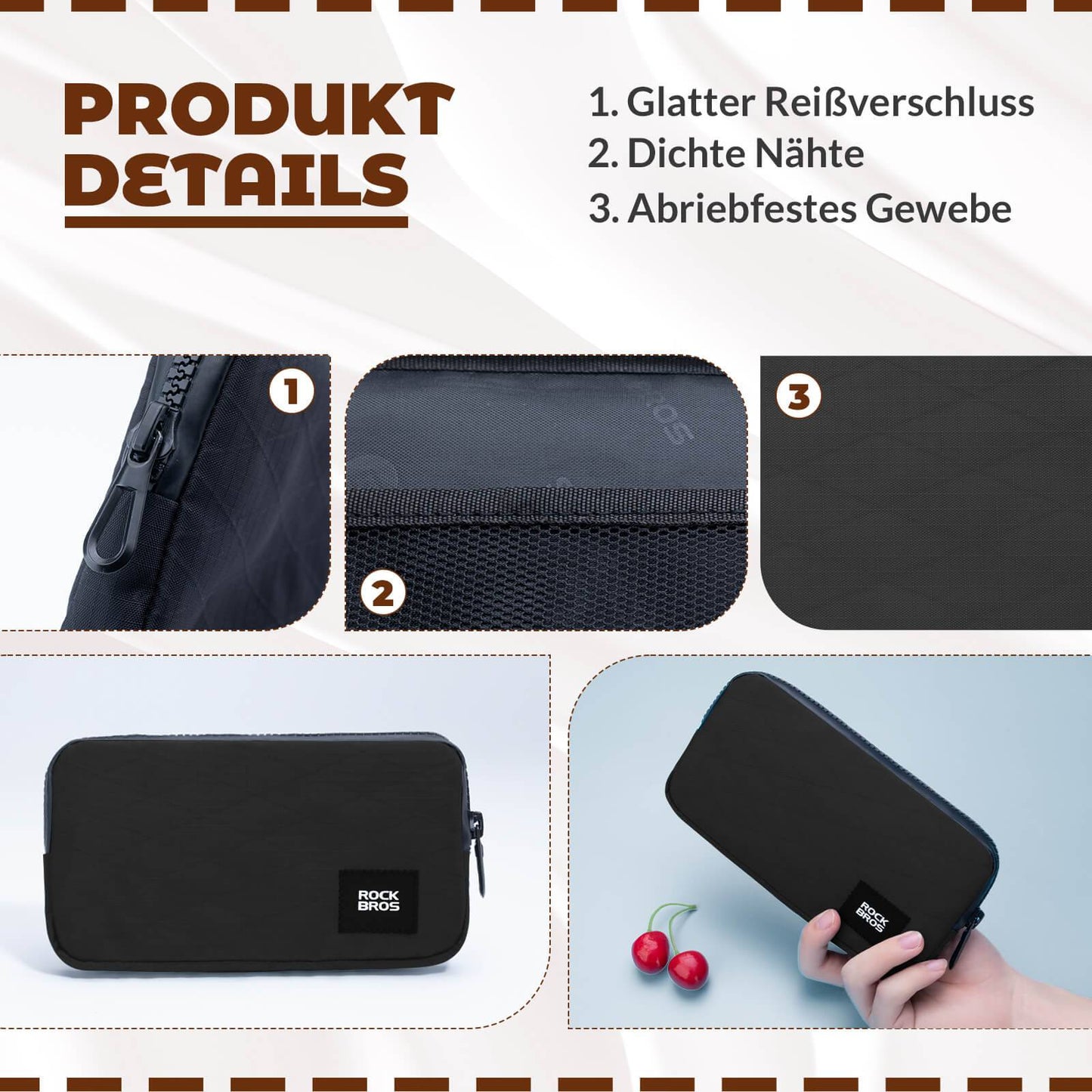 Geldbörse Portemonnaie Geldbeutel Handytasche für Kreditkarte Schlüssel ROCKBROS