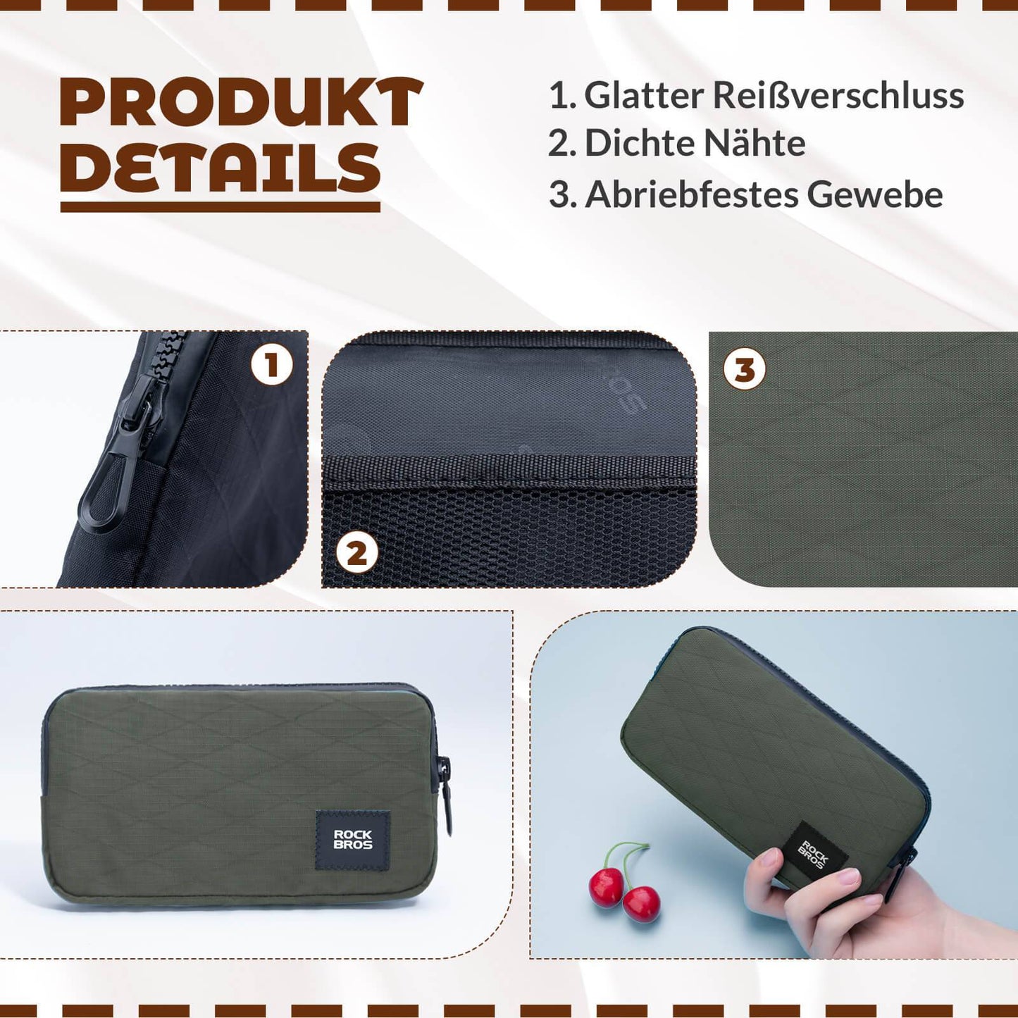 Geldbörse Portemonnaie Geldbeutel Handytasche für Kreditkarte Schlüssel ROCKBROS