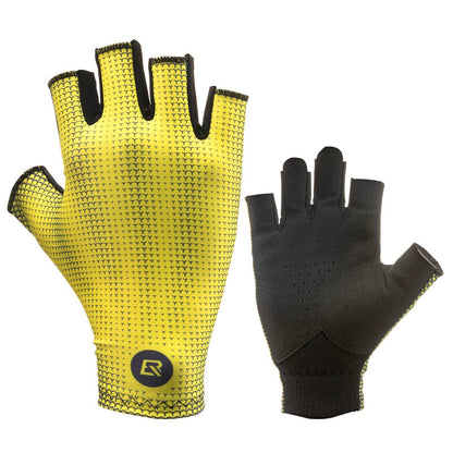 Halbfinger-Radhandschuhe Rutschfest Elastisch Unisex Gelb M-XXL ROCKBROS