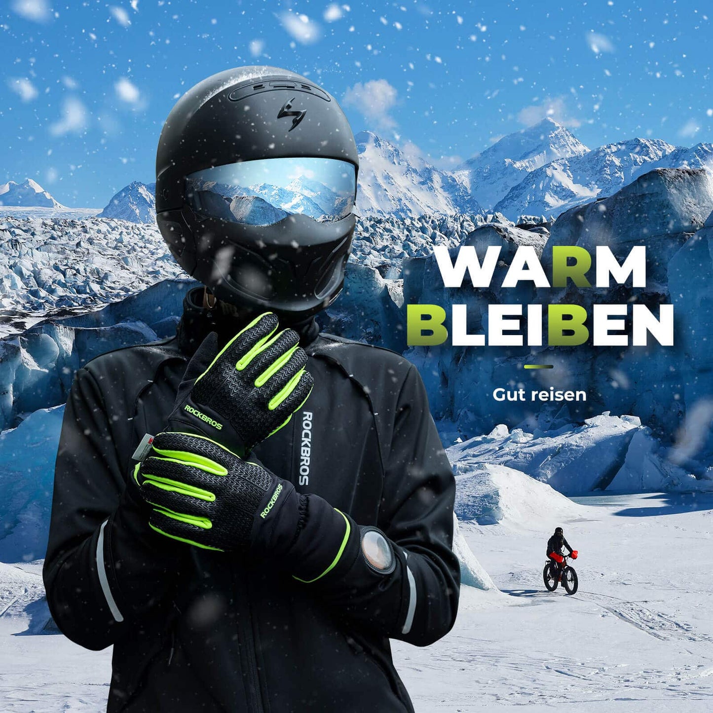 Handschuhe Fahrradhandschuhe Touchscreen Thinsulate Skihandschuh ROCKBROS