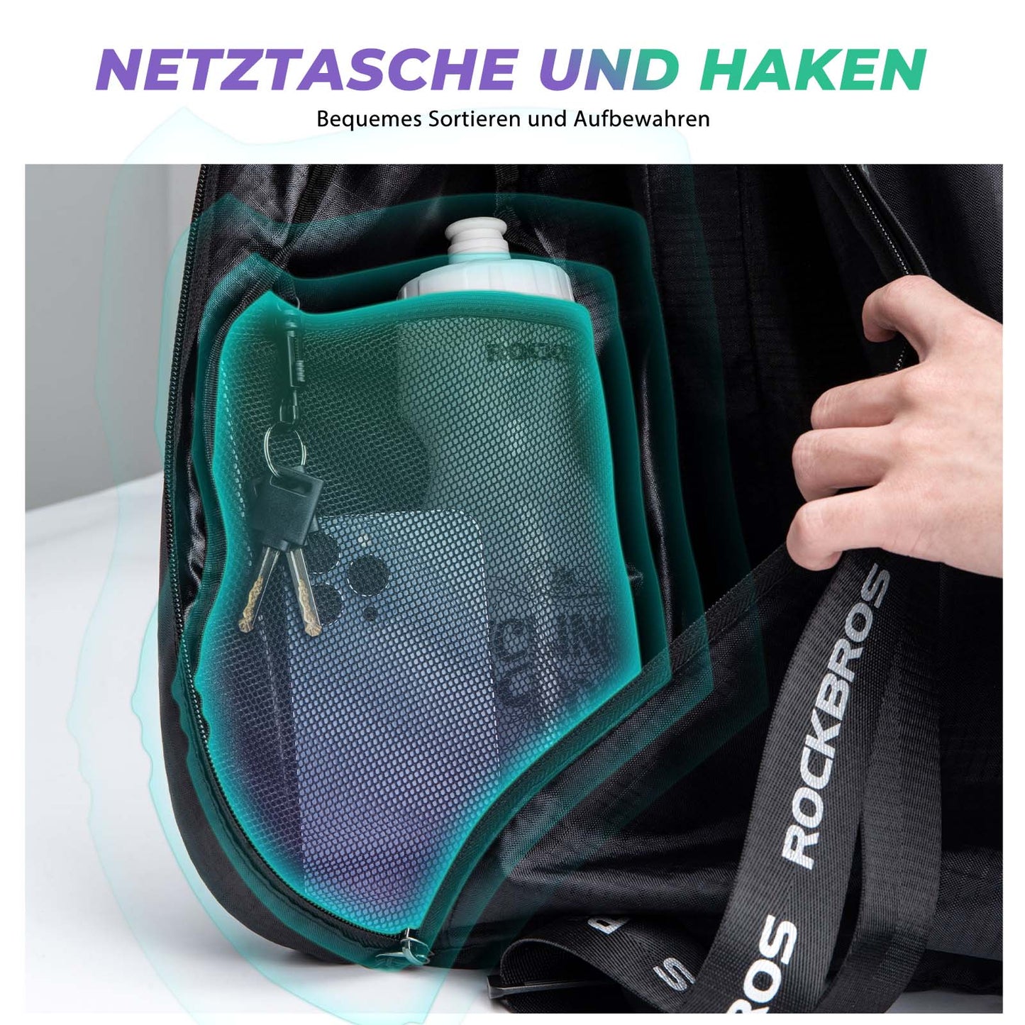 Helmtasche Motorrad Helmbeutel Einstellbarer Schultergurt ROCKBROS