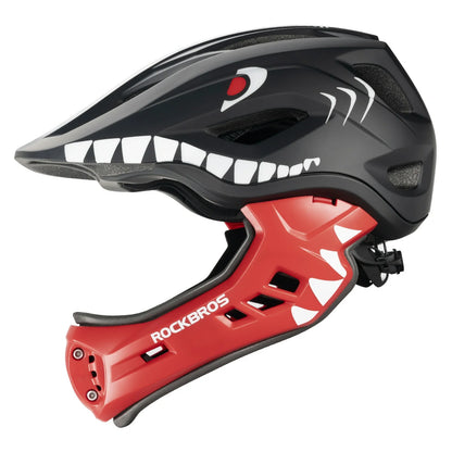 Kinderhelm Cartoon Integralhelm mit abnehmbarem Kinnschutz ROCKBROS