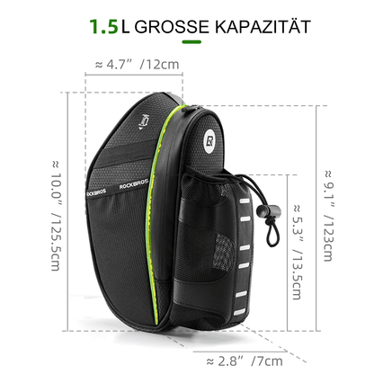 Kratzfest Fahrrad Satteltasche mit Flaschenhalter 1,5L ROCKBROS