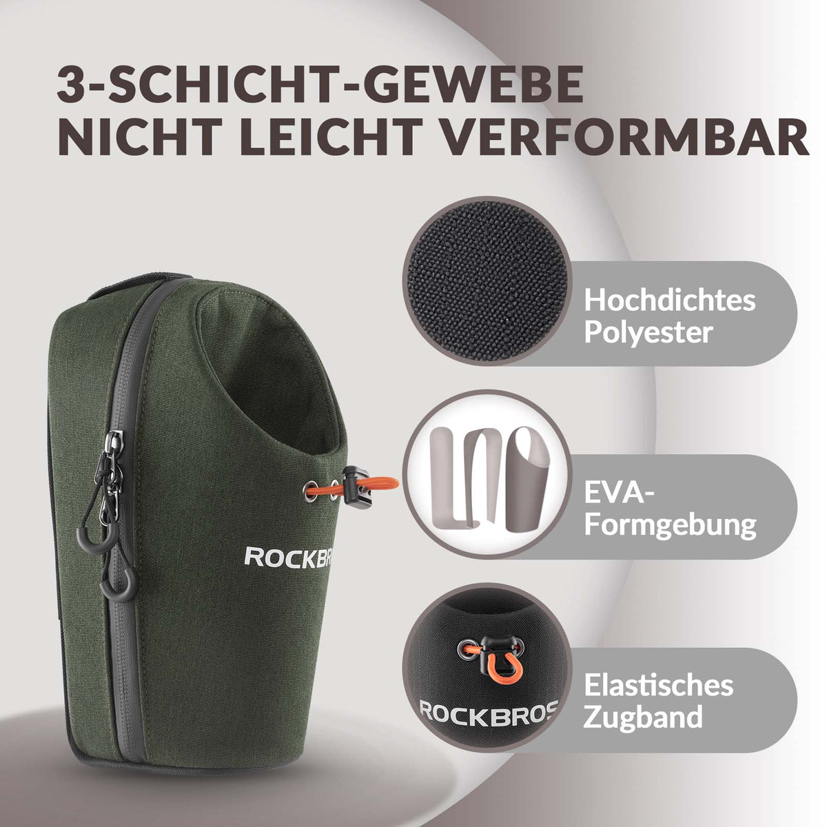 ROCKBROS Lenkertasche Flaschentasche Trinkflaschenhalter Multifunktionales Design
