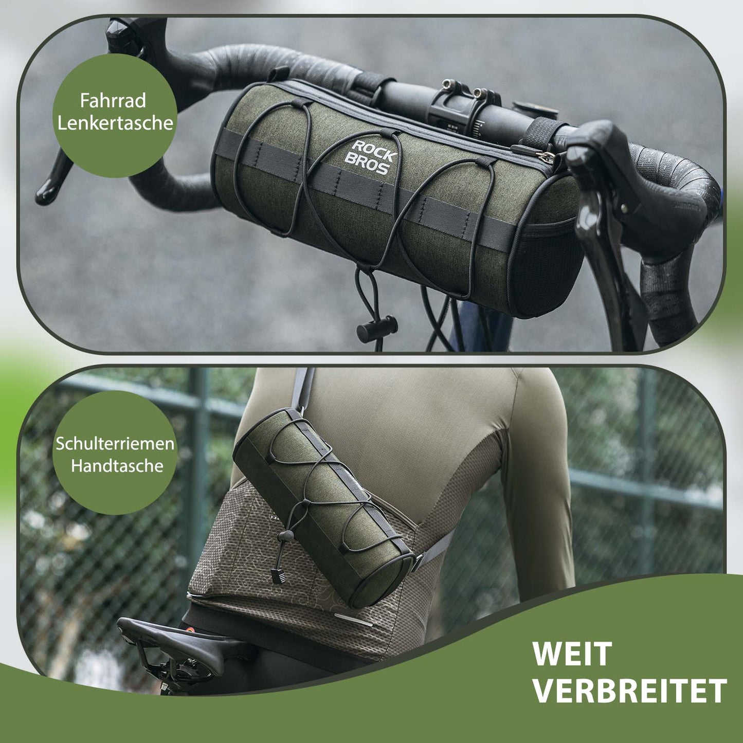 Lenkertasche Multifunktionale Umhängetasche mit Schultergurt ROCKBROS