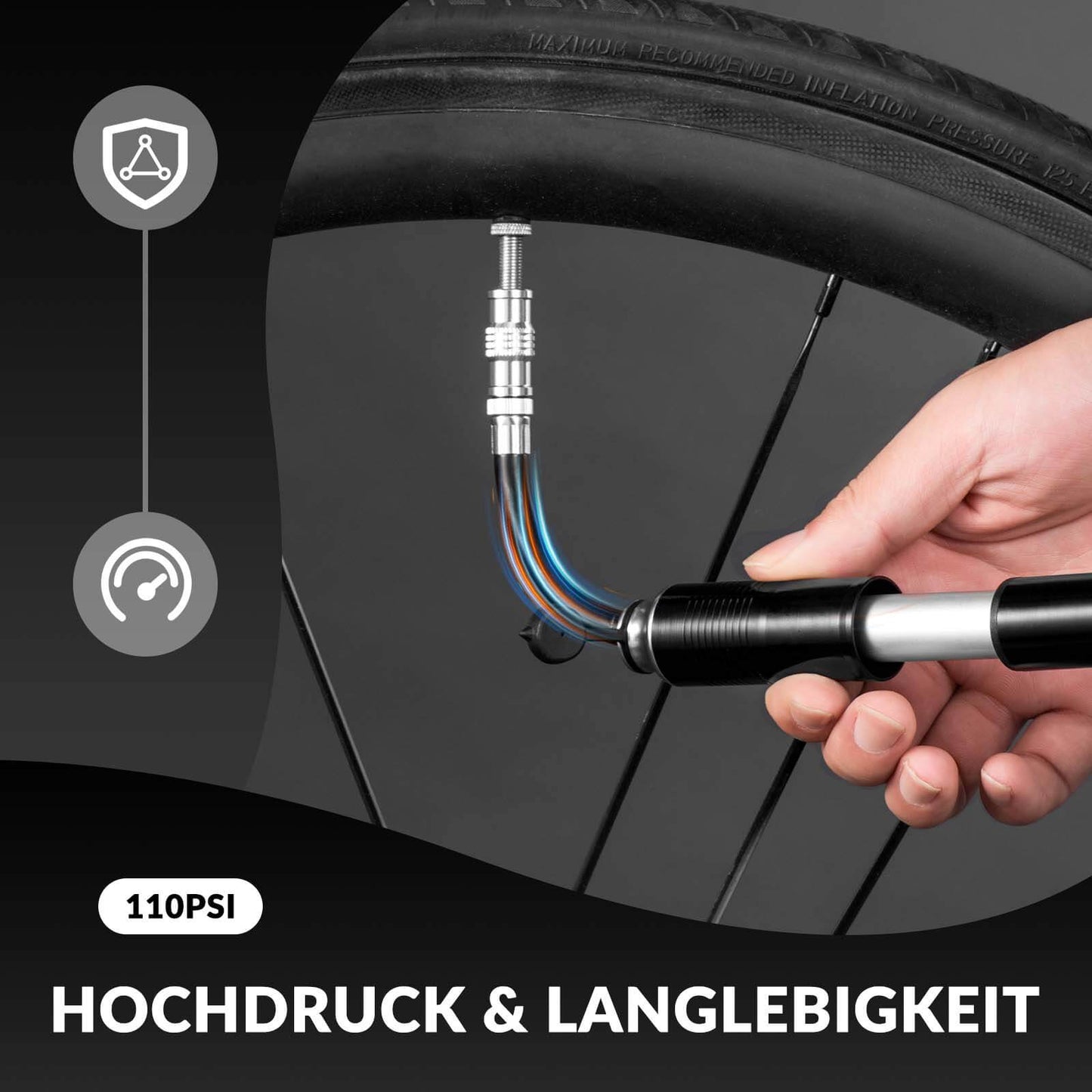 Luftpumpe Handpumpe Schrader & Presta Ventile aus Aluminium ROCKBROS