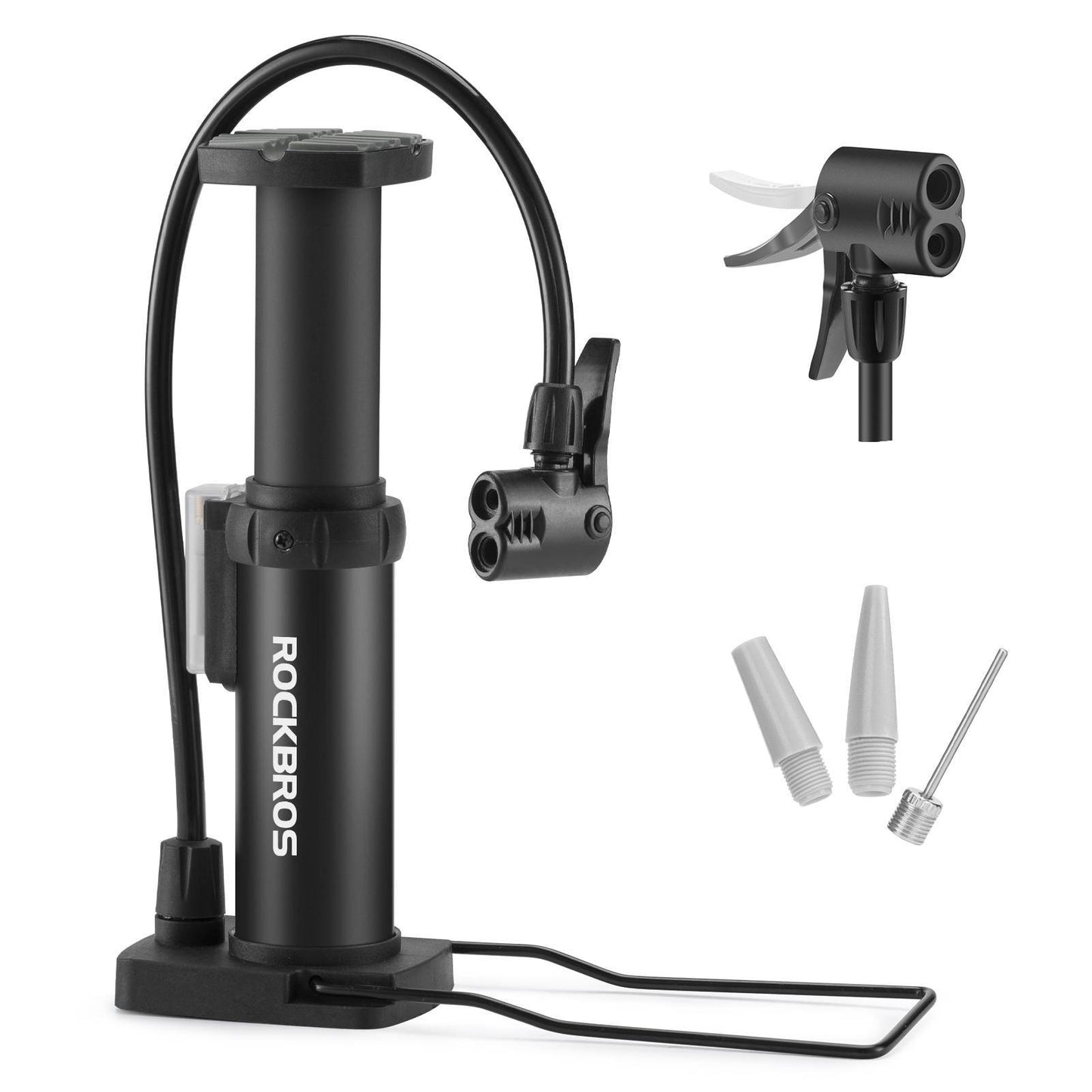 Mini Tragbare Luftpumpe Fußpumpen für alle Ventile SV/AV ROCKBROS