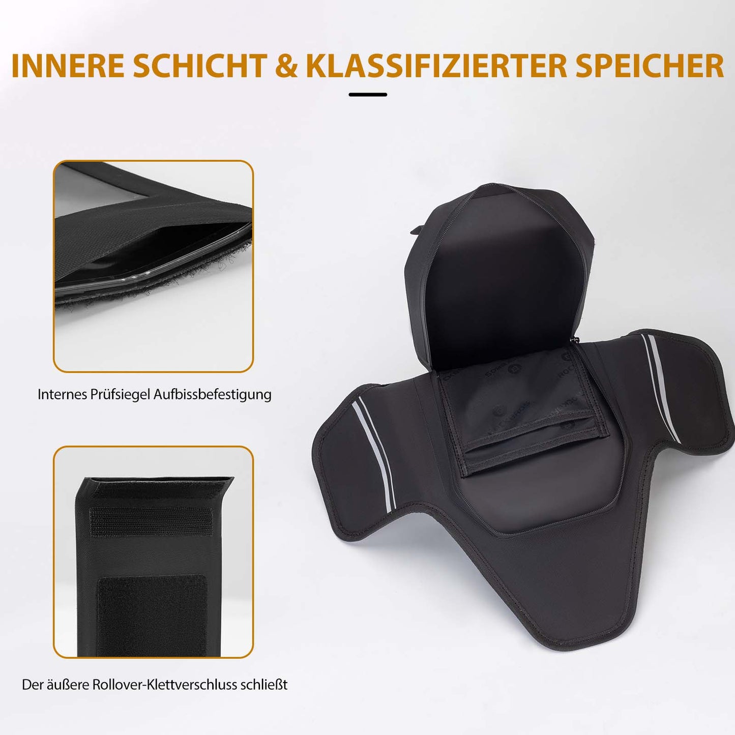 Motorrad Tankrucksack Wasserdichter Magnet Tanktasche Schwarz ROCKBROS