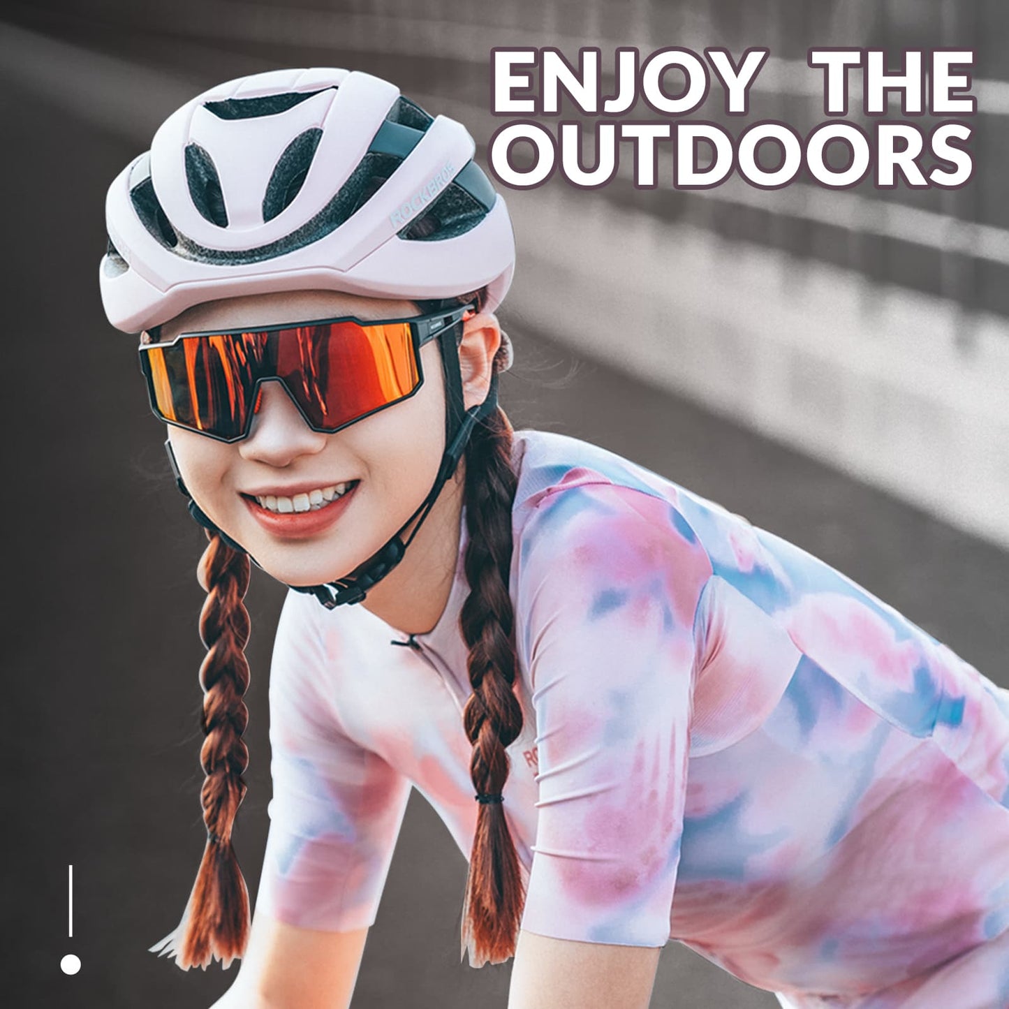 Polarisiert Fahrradbrille Sport Sonnenbrille für Outdoorsport ROCKBROS
