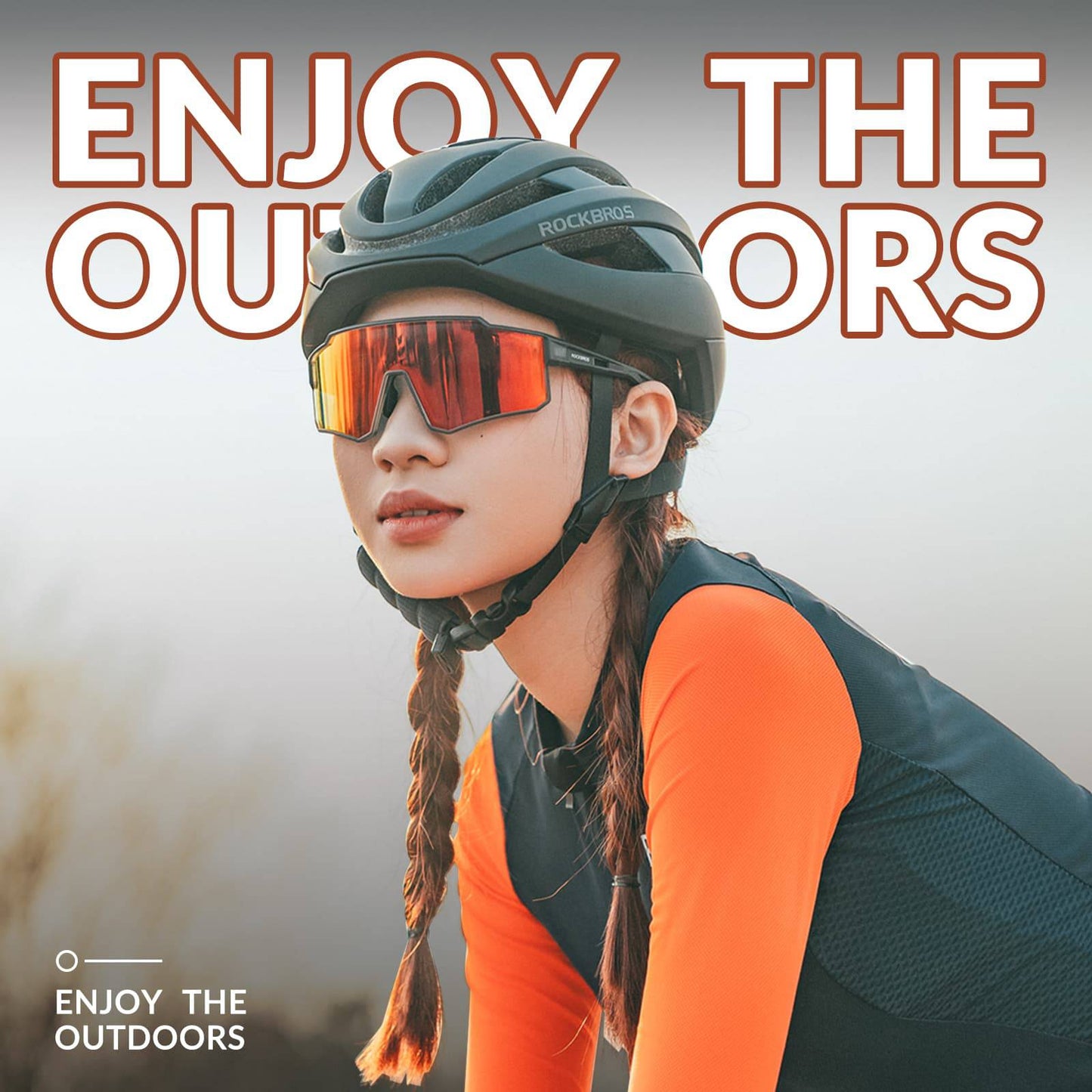 Polarisiert Fahrradbrille Sport Sonnenbrille für Outdoorsport ROCKBROS