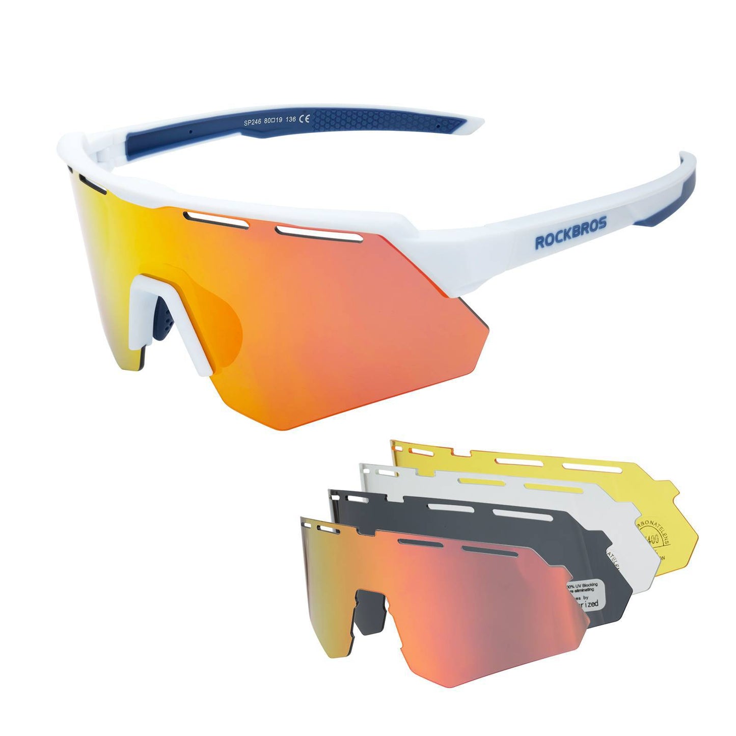 Polarisierte Fahrradbrille mit 4 Wechselgläser ROCKBROS