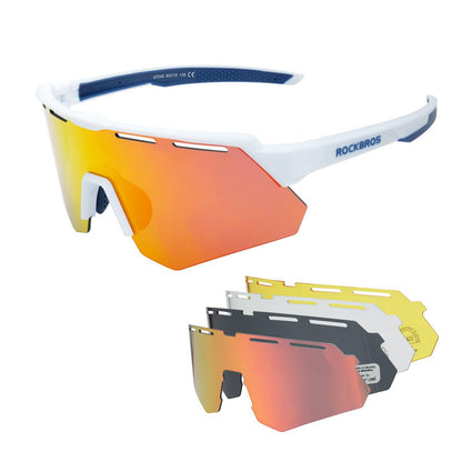Polarisierte Fahrradbrille mit 4 Wechselgläser ROCKBROS
