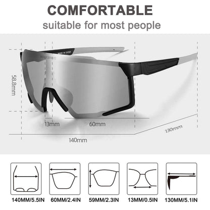 Polarisierte Sonnenbrille Fahrradbrille für Outdoor-Sport Schwarz ROCKBROS