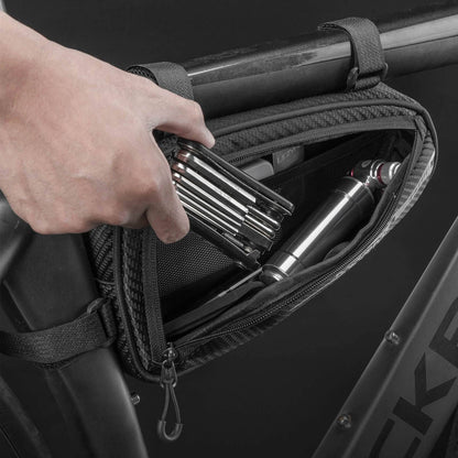 ROCKBROS Rahmentasche wasserdicht Dreieckstasche für MTB & Rennräder 1,2L