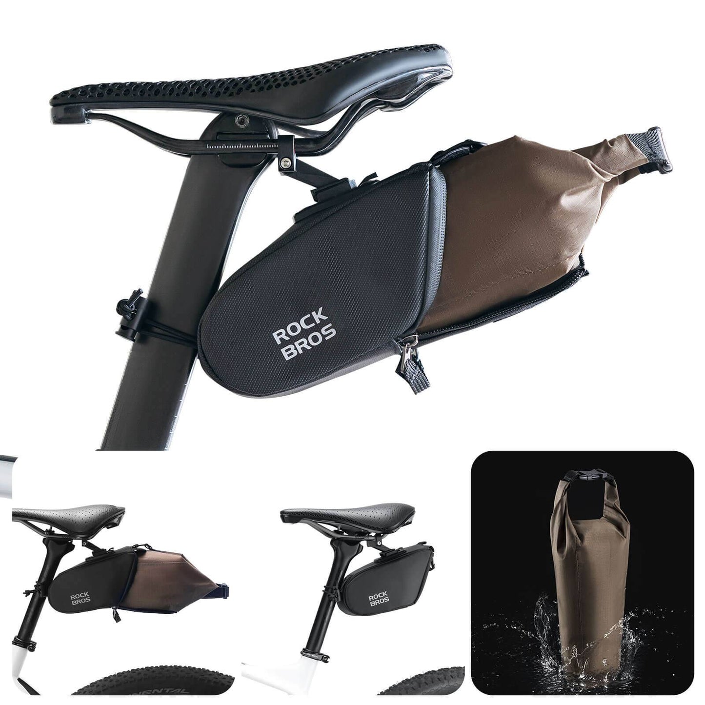 Satteltasche Wasserdichte Fahrradtasche Erweiterbar mit Innentasche ROCKBROS