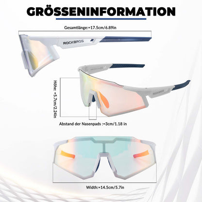 Sonnenbrille Fahrradbrille Selbsttönend Outdoor UV400 Schutz ROCKBROS