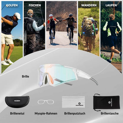 Sonnenbrille Fahrradbrille Selbsttönend Outdoor UV400 Schutz ROCKBROS