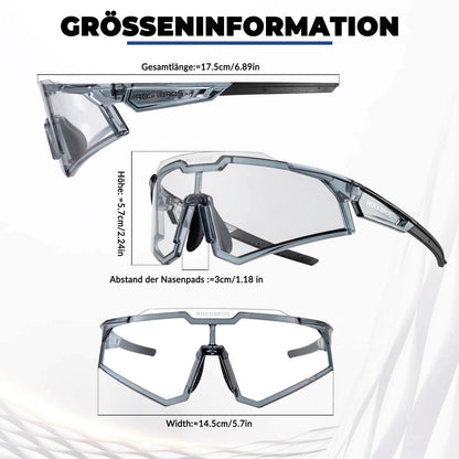 Sonnenbrille Fahrradbrille Selbsttönend Outdoor UV400 Schutz ROCKBROS