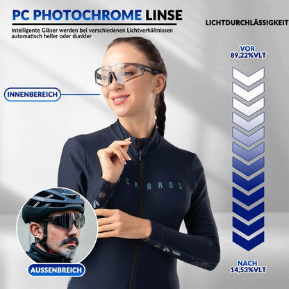 Sonnenbrille Fahrradbrille Selbsttönend Outdoor UV400 Schutz ROCKBROS