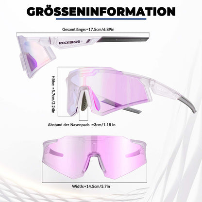 Sonnenbrille Fahrradbrille Selbsttönend Outdoor UV400 Schutz ROCKBROS