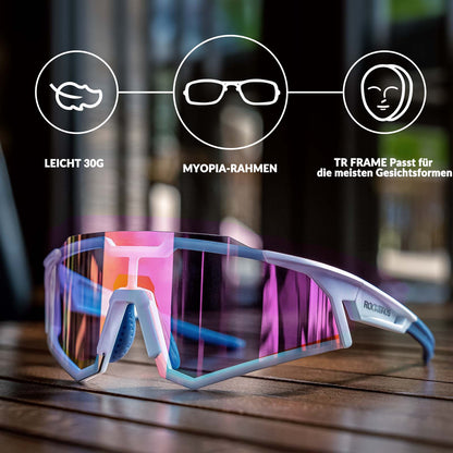 Sonnenbrille Fahrradbrille Selbsttönend Outdoor UV400 Schutz ROCKBROS