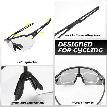 Sonnenbrille für Männer & Frauen UV-Schutz Fahrradbrille ROCKBROS