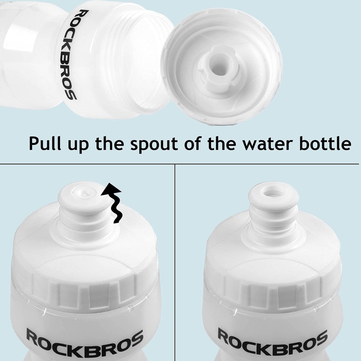 Sport Trinkflasche 600 ml aus PP5 mit Staubschutzhülle geliefert ROCKBROS