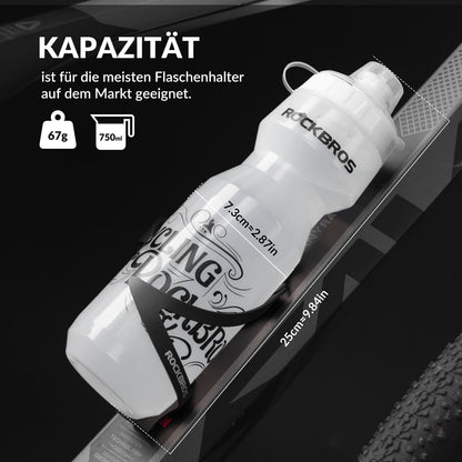 Sport Trinkflasche 750ml Fahrrad Wasserflasche BPA-Frei ROCKBROS