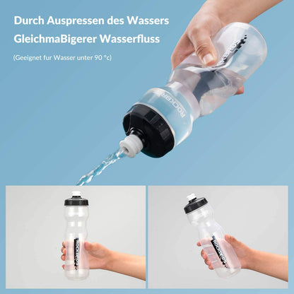 Sport Trinkflasche 750ml Fahrrad Wasserflasche BPA-Frei ROCKBROS