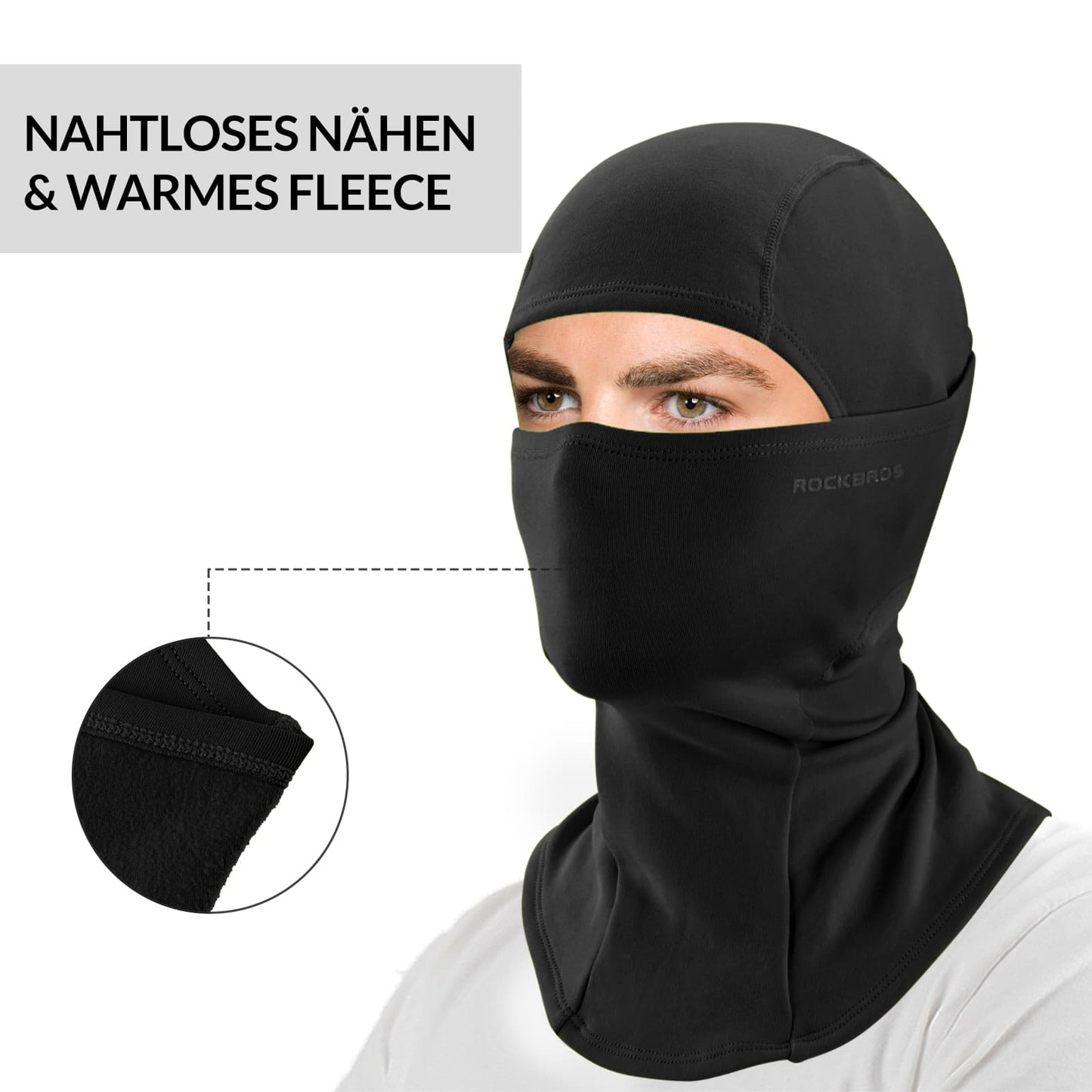Sturmhaube 2er Set Herbst Winter Balaclava für Outdoorsports Unisex ROCKBROS