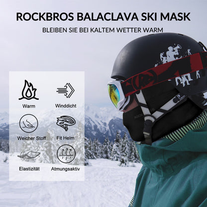 Sturmhaube 2er Set Herbst Winter Balaclava für Outdoorsports Unisex ROCKBROS