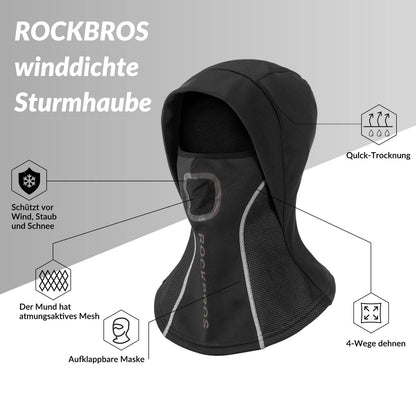 Sturmhaube mit atmungsaktivem Mesh für Outdoorsports Unisex ROCKBROS