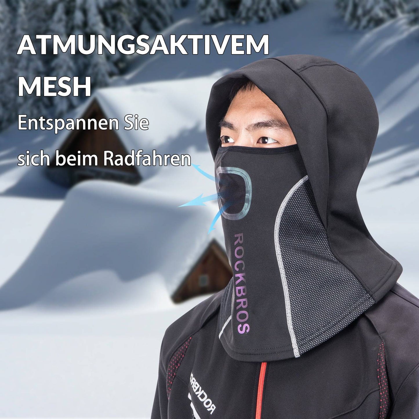 Sturmhaube mit atmungsaktivem Mesh für Outdoorsports Unisex ROCKBROS