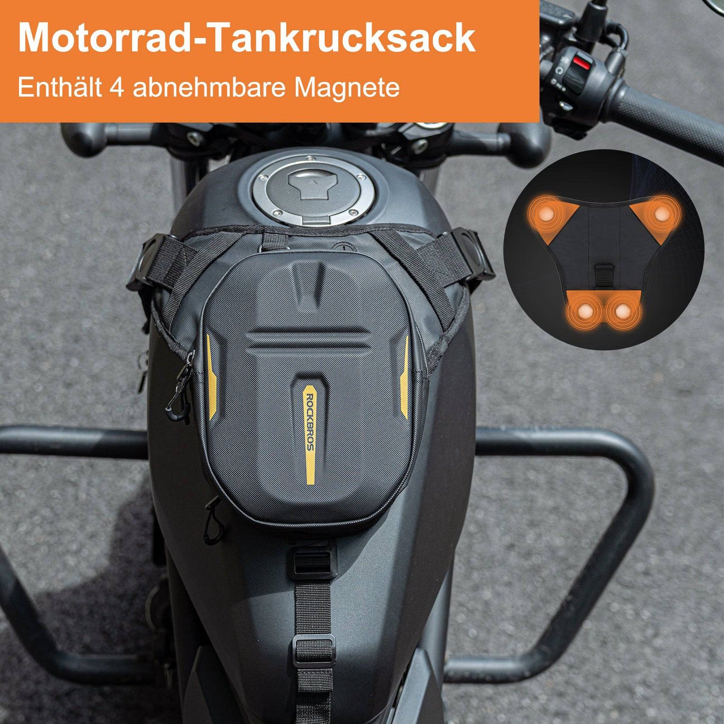Tankrucksack Magnet Motorrad Beintasche mit Schultertragegurt ROCKBROS